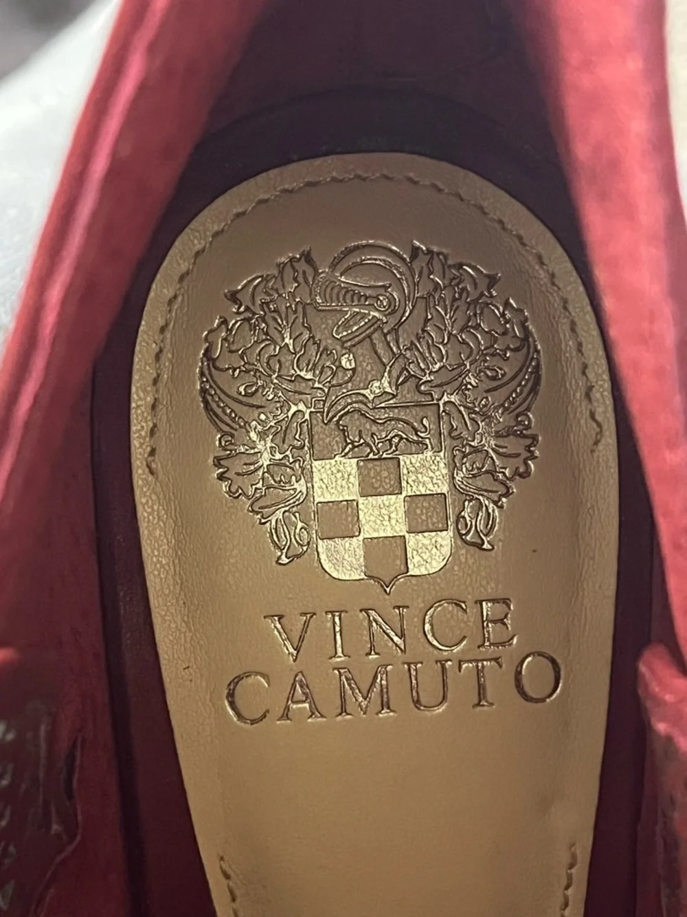 Vince Camuto Red Laser-Cut Peep-Toe Stiletto Booties Size 8.5 - Picture 5 of 17